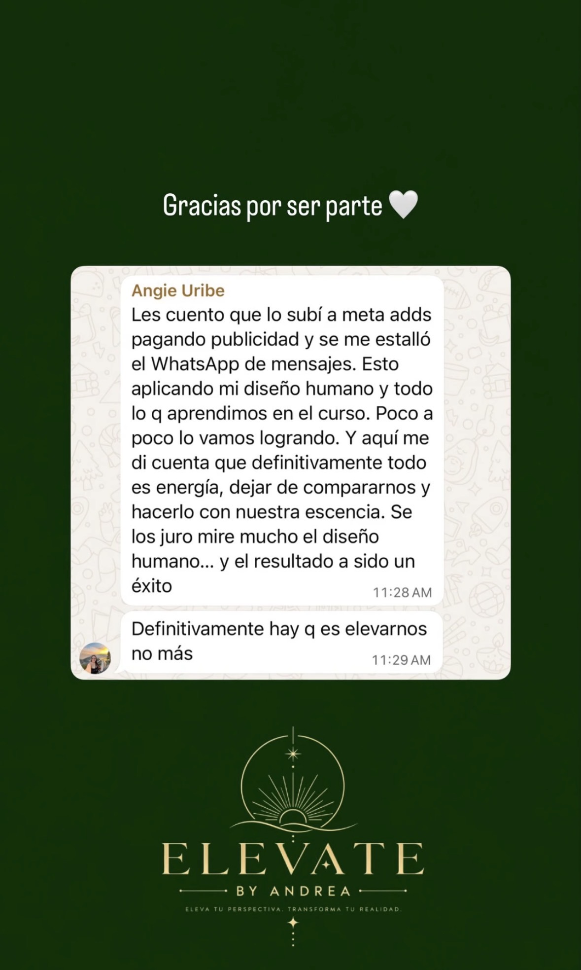 Testimonio de participante